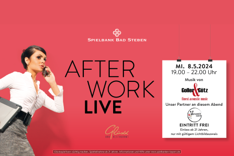After Work LIVE am 08.05.2024 in der Spielbank Bad Steben