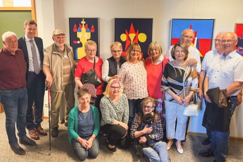 Zehn Künstler der Malschule Schwarzenbach a.d.S zeigen Werke im LRA