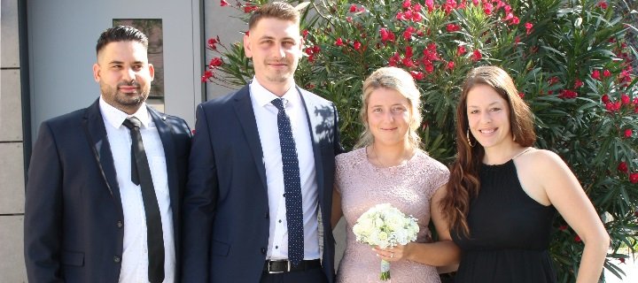 Dominic Hellpoldt und Nicole Häckel feierten Hochzeit in Naila