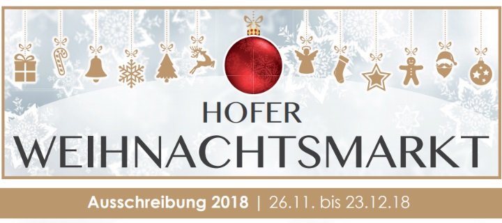 Hofer Weihnachtsmarkt 2018: