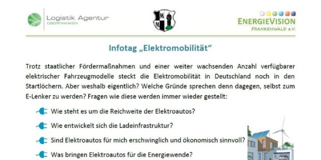 Infotag „Elektromobilität“ in Münchberg