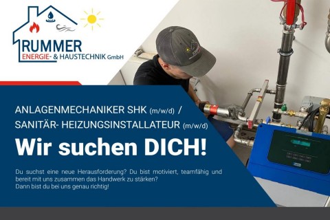 Anlagenmechaniker SHK / Sanitär- Heizungsinstallateur (m/w/d)