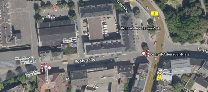 Verkehrsfreigabe der Lessingstraße – Poststraße ab 31.01. für Filmdreharbeiten gesperrt